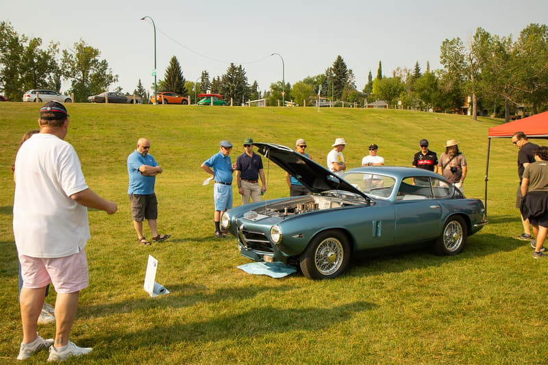 Crowds gathered around the extremely rare 1954 Pegaso Z-102B Touring Berlinetta 