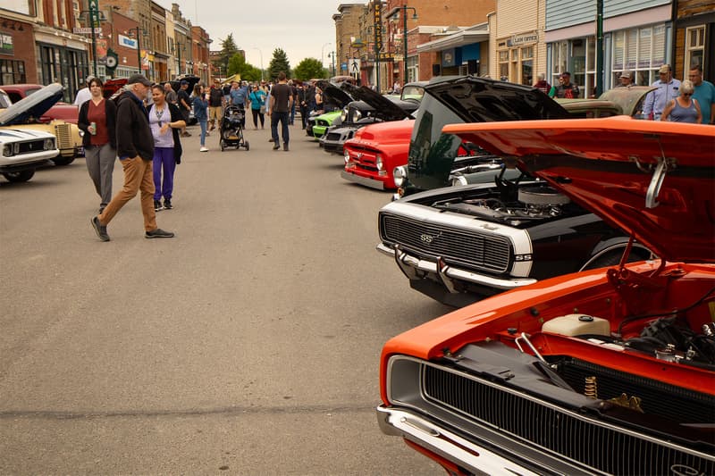 The large section of cars of Fort MacLeod's Show & Shine