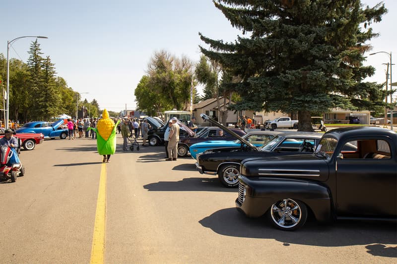 Cars and Corn could be seen across the town of Taber