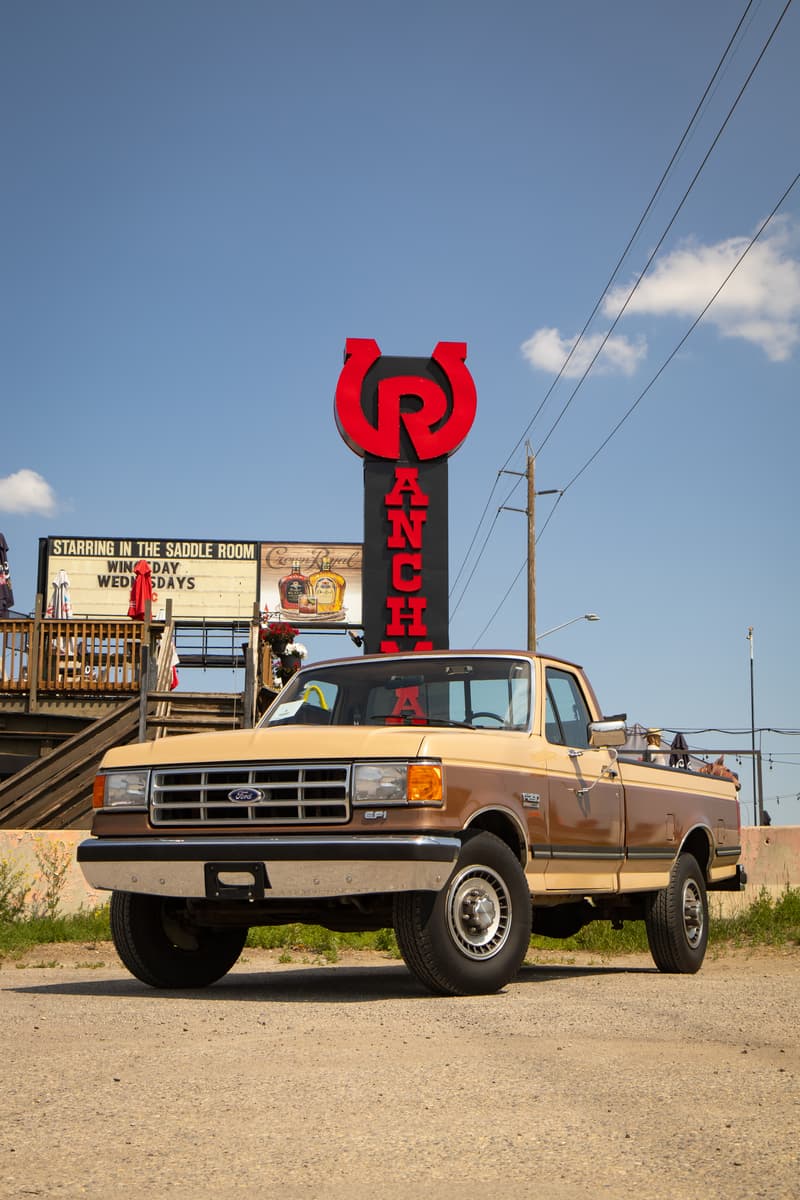 Another shot of 1988 Ford F-250 at end of trip outside Ranchman's Cookhouse and Dancehall
