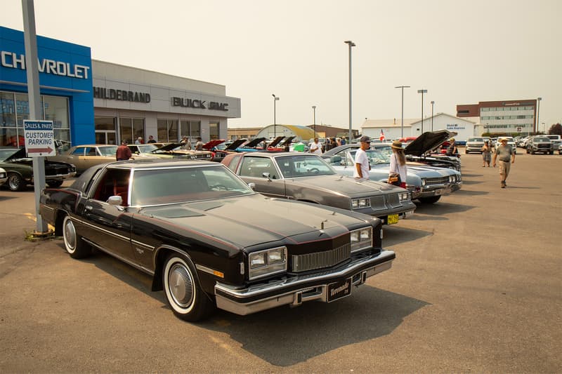 Oldsmobile's filled the dealership lot in Olds