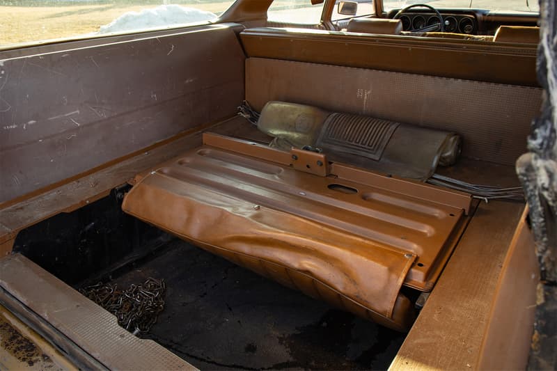 Third row seating inside of a 1973 Ford Gran Torino