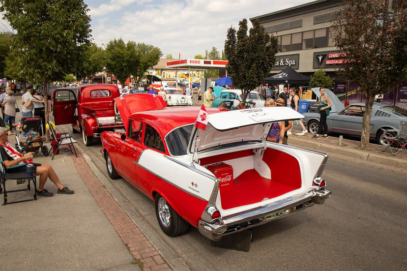 1957 Chevy was displayed alongside hundreds of other classic cars in attendance