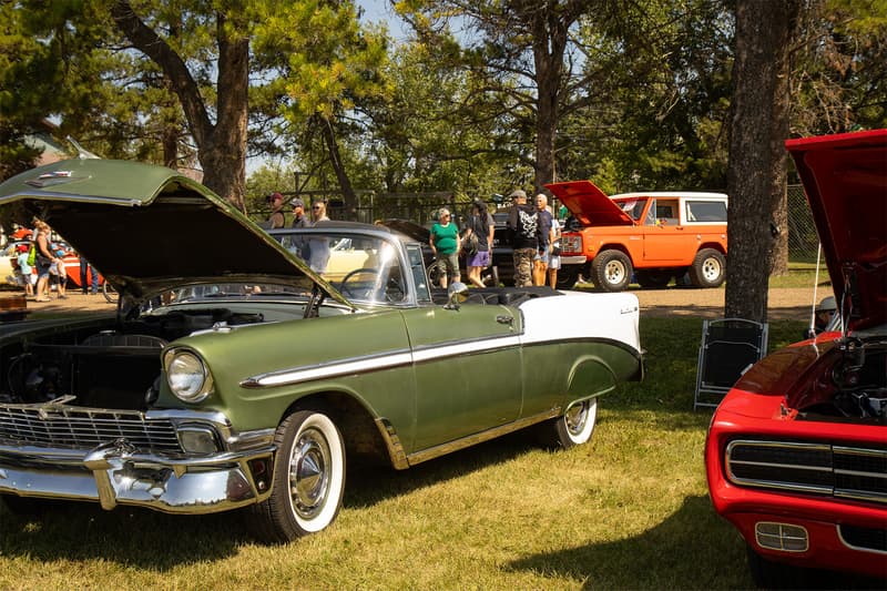 Some of the collector cars on display at Kruzin West