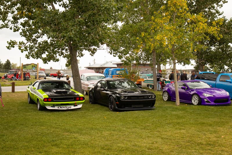 A pair of Challengers, including a tribute to the #77 Sam Posey 1970 Dodge Challenger used during the initial Trans Am racing series