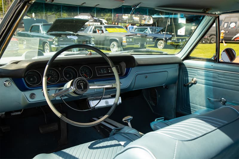 Inside of a 1965 Acadian Beaumont, showcasing all the LeMans/GTO parts throughout the interior