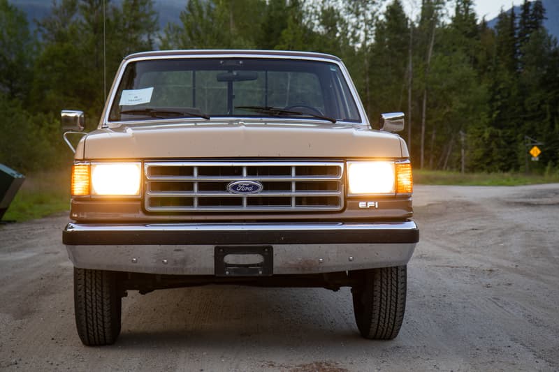 Front shot of 1988 Ford F-250 at dawn