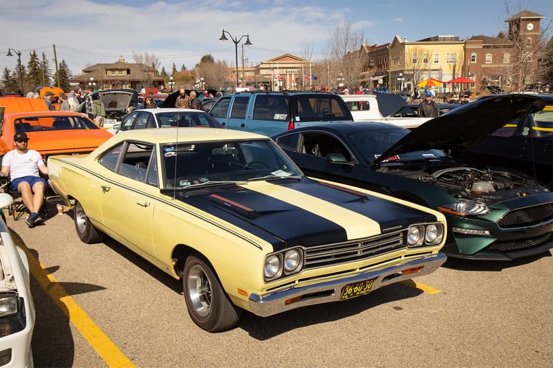 A 1969 Plymouth Road Runner among the near 400 classic cars in attendance