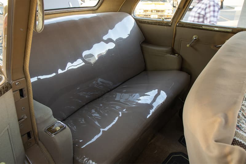 The back seat still has the protective cover on it over 80 years later