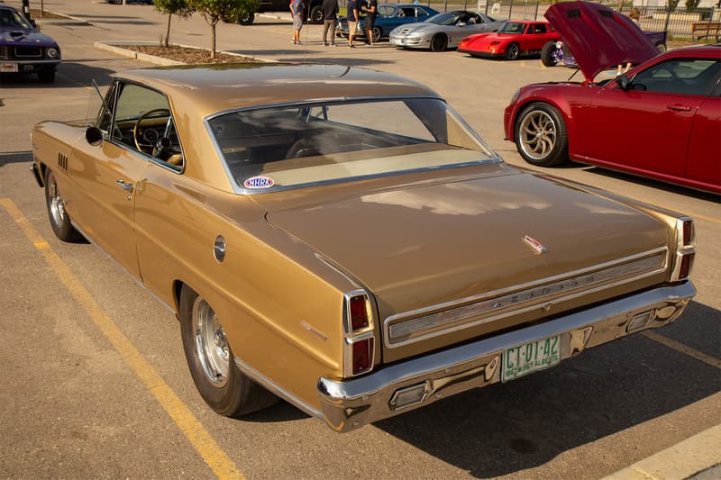 Rear of the golden 1967 Acadian Canso SD